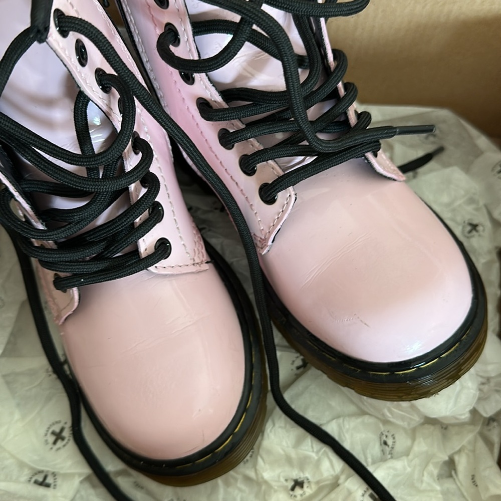 Dr. Martens 1460 Pink Toddler Boots - Picture 4 of 7